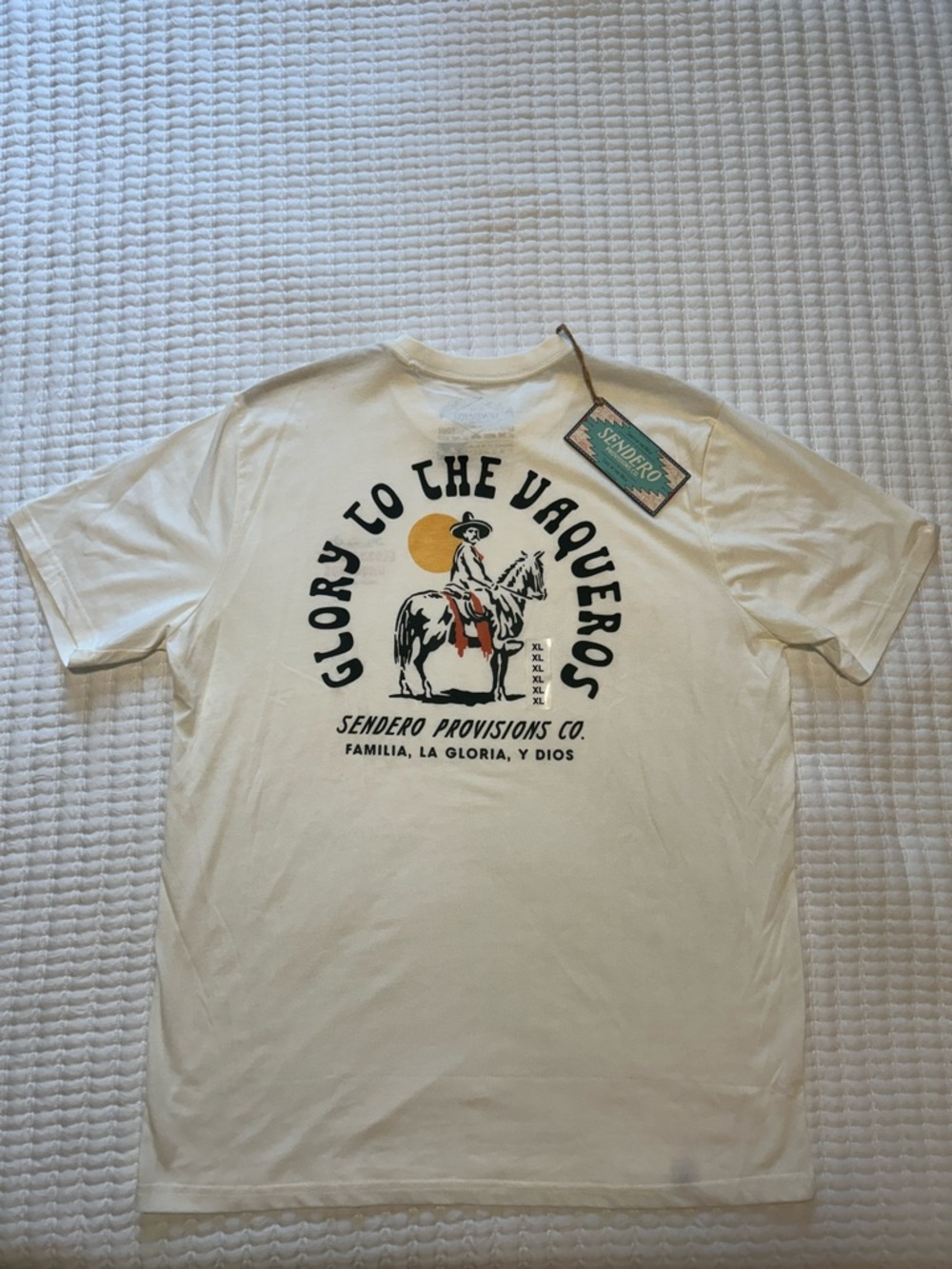 Sendero Provisions Co. Cream 'Glory to the Vaqueros' Short-Sleeve Graphic Tee